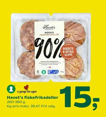 Coop 365 Havet's fiskefrikadeller tilbud