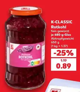 Kaufland DE K-classic rotkohl tilbud