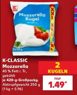 Kaufland DE K-classic mozzarella tilbud