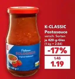 Kaufland DE K-classic Pastasauce tilbud