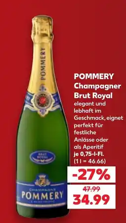 Kaufland DE Pommery Champagner Brut Royal tilbud
