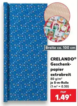 Kaufland DE Crelando Geschenkpapier extrabreit tilbud