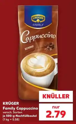 Kaufland DE Krüger Family Cappuccino Schoko tilbud
