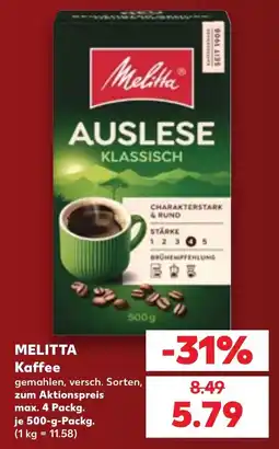 Kaufland DE Melitta Kaffee tilbud