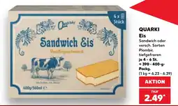Kaufland DE Quarki Sandwich Eis tilbud