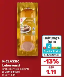 Kaufland DE K-classic Leberwurst tilbud