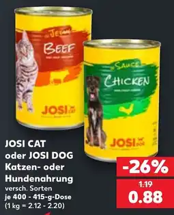 Kaufland DE Josi cat oder Josi dog tilbud