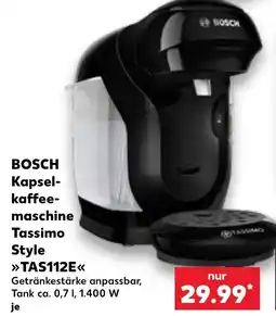 Kaufland DE Bosch Kapselkaffeemaschine Tassimo Style TAS112E tilbud