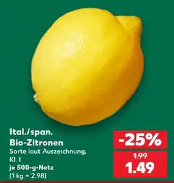 Kaufland DE Ital./span. Bio-Zitronen tilbud