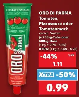 Kaufland DE Oro di Parma Tomaten, Pizzasauc oder Tomatenmark tilbud