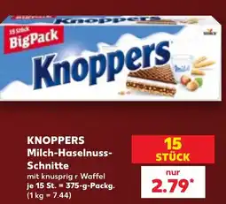Kaufland DE Knoppers Milch-Haselnuss-Schnitte tilbud