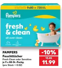 Kaufland DE Pampers Feuchttücher tilbud