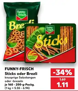Kaufland DE Funny-frisch Sticks oder Brezli tilbud