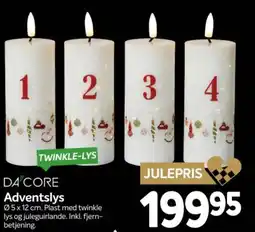 Din Isenkræmmer Da'core Adventslys tilbud