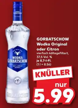 Kaufland DE Gorbatschow Wodka Original oder Citron tilbud