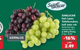 Kaufland DE SanLucar Tafeltrauben tilbud