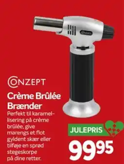 Din Isenkræmmer Conzept crème brûlée brænder tilbud