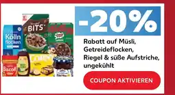 Kaufland DE Müsli, Getreideflocken, Riegel & süße Aufstriche tilbud