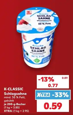 Kaufland DE K-classic schlagsahne tilbud