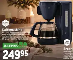 Din Isenkræmmer Obh Nordica Kaffemaskine Morning tilbud