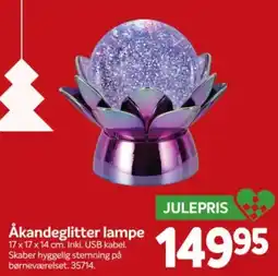 Din Isenkræmmer Åkandeglitter lampe tilbud