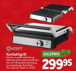 Din Isenkræmmer ONZEPT Kontaktgrill tilbud