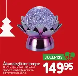 Din Isenkræmmer Åkandeglitter lampe tilbud