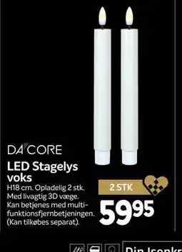 Din Isenkræmmer LED Stagelys voks tilbud