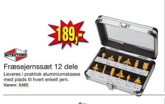 Harald Nyborg Fræsejernssæt 12 dele tilbud