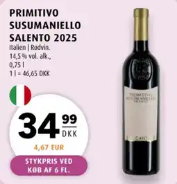 Scandinavian Park Boscantini Primitivo Susumaniello Salento tilbud
