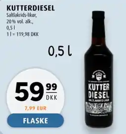 Scandinavian Park Kutterdiesel Saltlakrids-likør tilbud