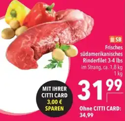 Citti SB Frisches südamerikanisches Rinderfilet tilbud