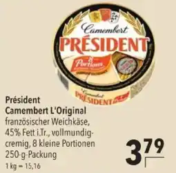 Citti President Camembert L'Original tilbud