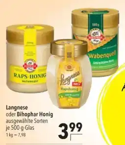 Citti Langnese oder Bihophar Honig tilbud