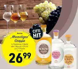 Citti Nonino Monovitigno Grappa tilbud