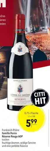 Citti Familie Perrin Reserve Rouge AOP tilbud