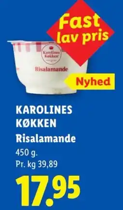 Lidl Karolines Køkken risalamande tilbud