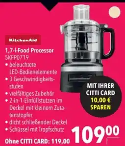 Citti KitchenAid 1,7-l-food processor 5kfp0719 tilbud