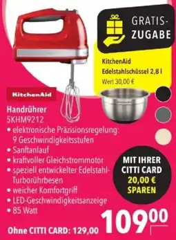 Citti KitchenAid Handrührer 5KHM9212 tilbud