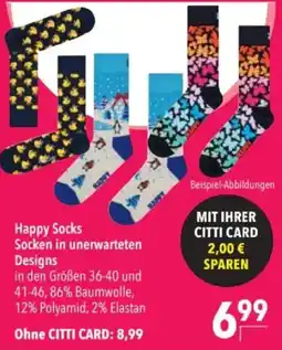 Citti Happy Socks Socken in unerwarteten Designs tilbud