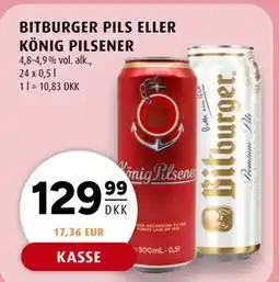 Scandinavian Park BITBURGER PILS ELLER KÖNIG PILSENER tilbud