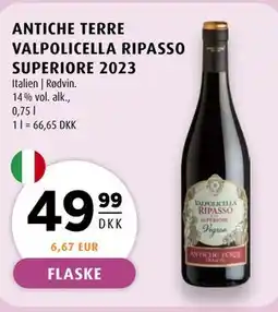 Scandinavian Park ANTICHE TERRE VALPOLICELLA RIPASSO SUPERIORE 2023 tilbud