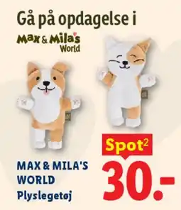 Lidl MAX & MILA'S WORLD Plysdyr tilbud