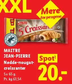Lidl MAITRE JEAN-PIERRE Nødde-nougat-croissanter tilbud