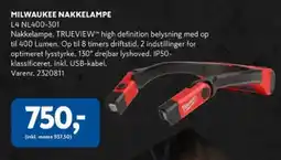 Davidsen Milwaukee nakkelampe L4 NL400-301 tilbud
