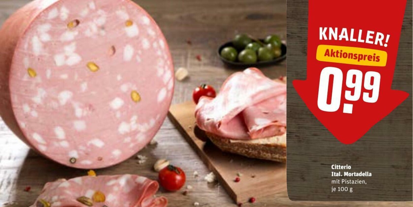Citterio Ital. Mortadella 100g tilbud hos REWE