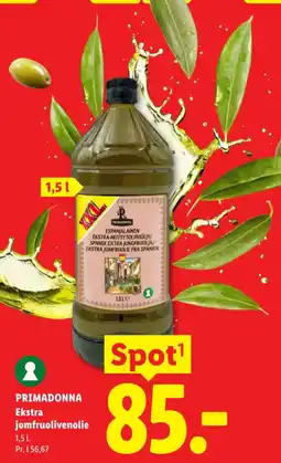 Lidl Primadonna ekstra jomfruolivenolie tilbud