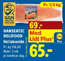 Lidl Hanseatic Delifood Hel lakseside tilbud