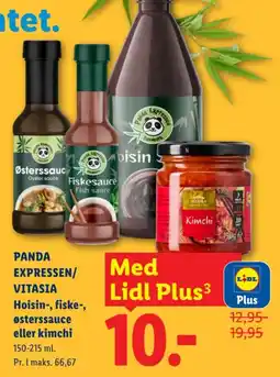 Lidl Panda Expressen/Vitasia Hoisin-, fiske-, østerssauce eller kimchi tilbud