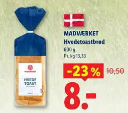 Lidl Madværket Hvedetoastbrød tilbud